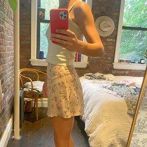 Floral Silk Skirt